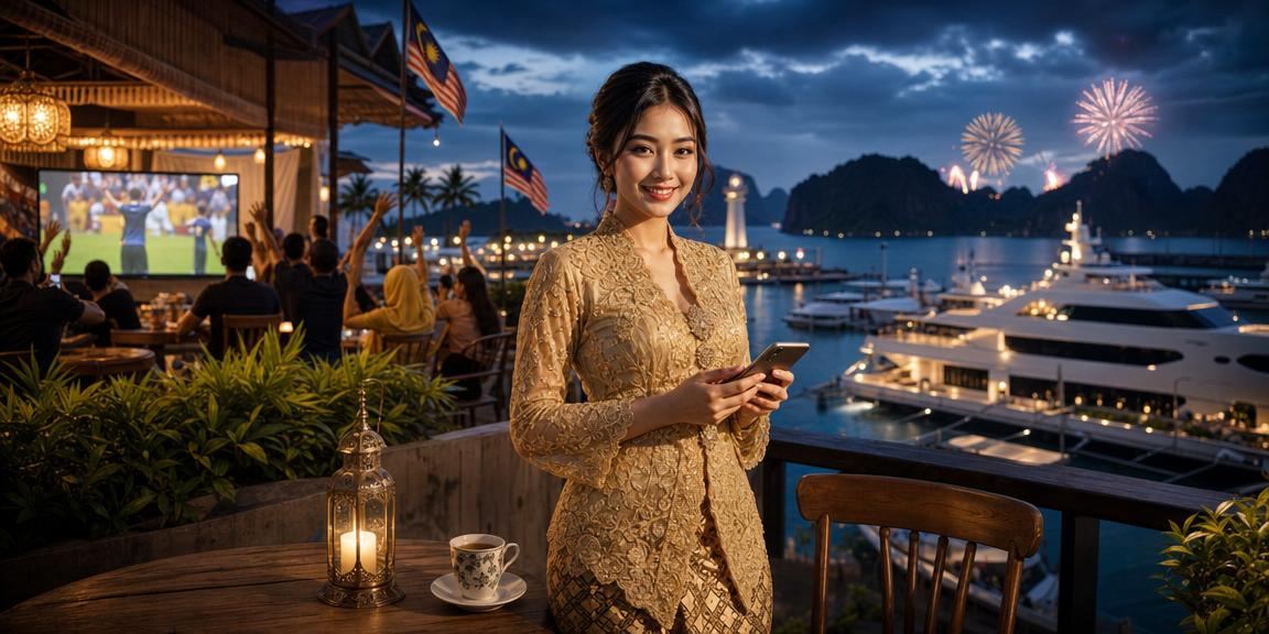 Female player enjoying 80000 mobile casino in Langkawi in an exclusive setting